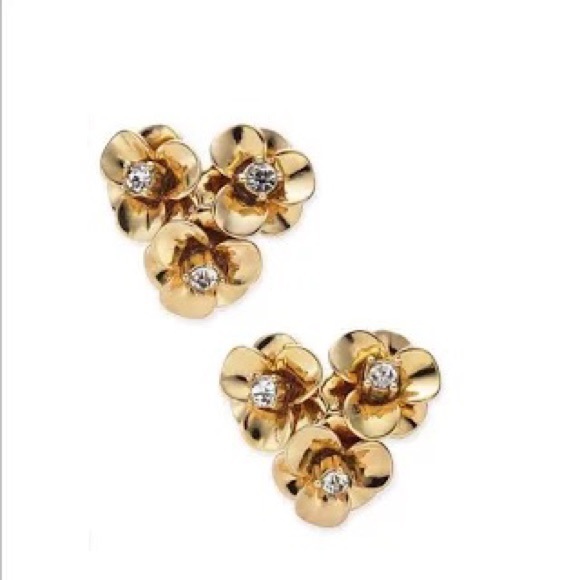 kate spade Jewelry - Kate Spade Gold Cluster Flower Earrings